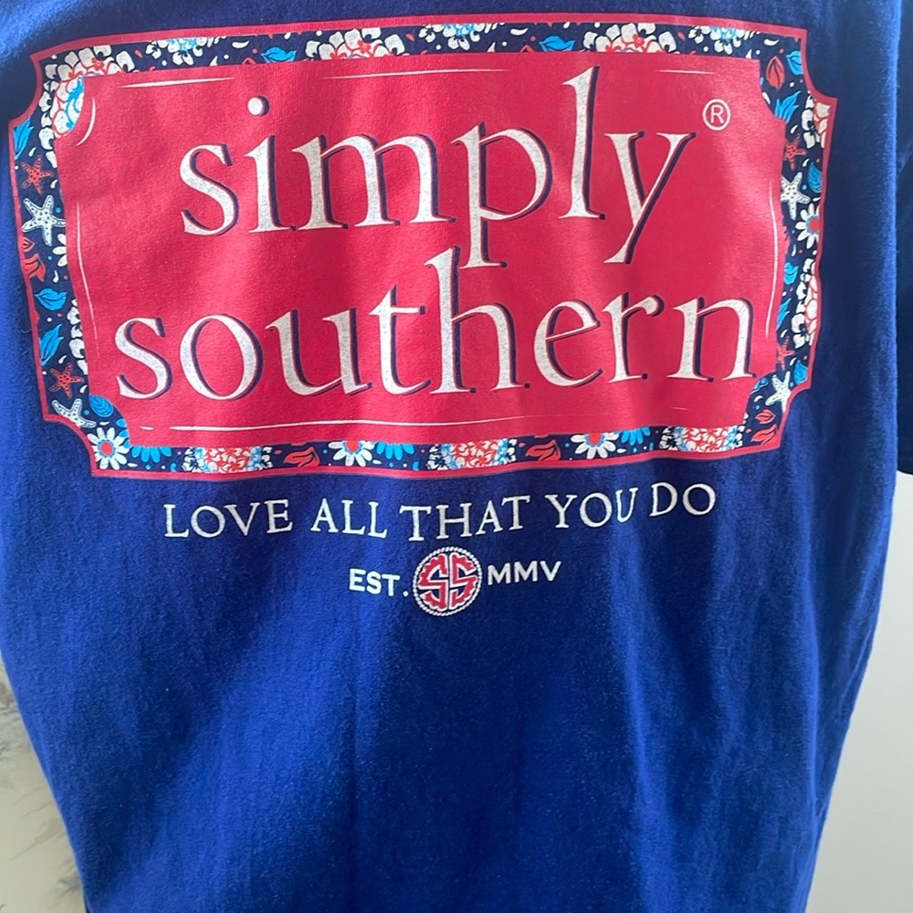 Simply Southern Red and Blue Graphic Tee - Picture 6 of 10